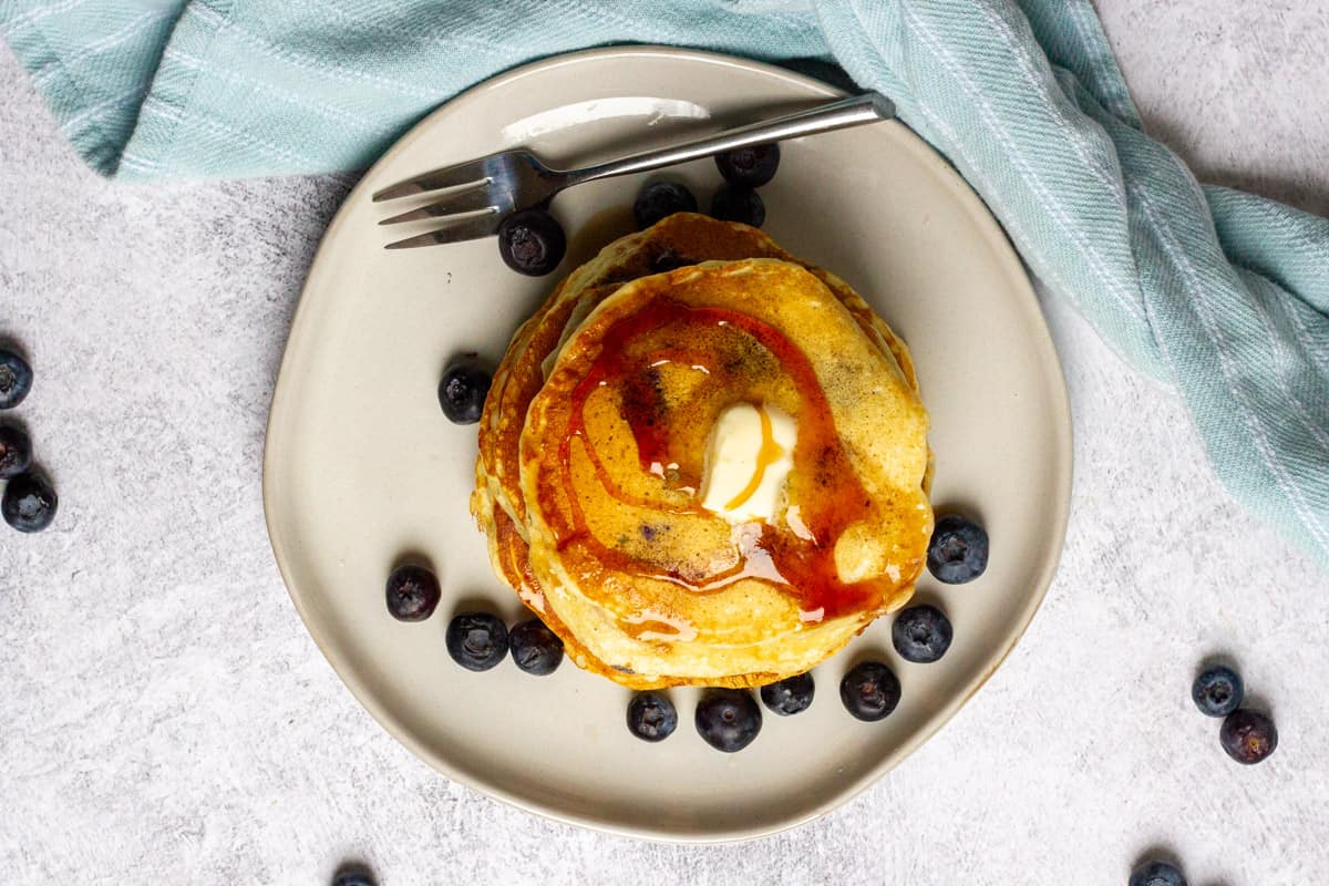 Sourdough Blueberry Pancakes