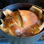 Rosemary Garlic Sourdough Bread After Baking