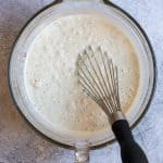 Mix the Starter, Flour, Oats, Sugar + Kefir (or Buttermilk)