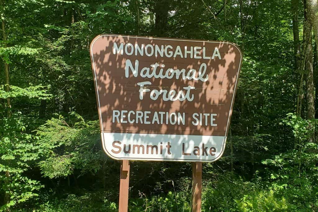 Monongahela National Forest sign