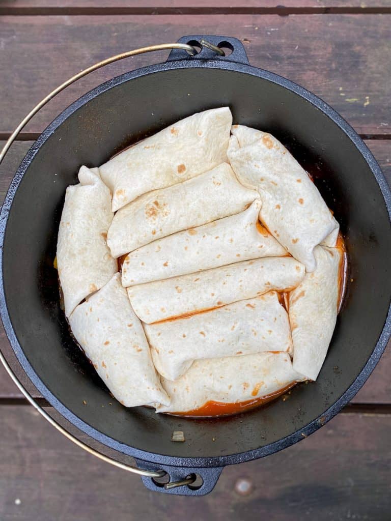 Add Filled Enchiladas to Oven.