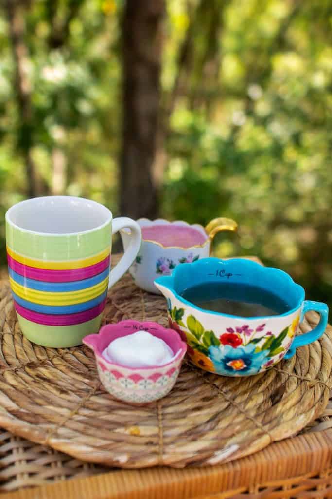 multi-colored cups