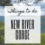 graphic reading "things to do near new river gorge"