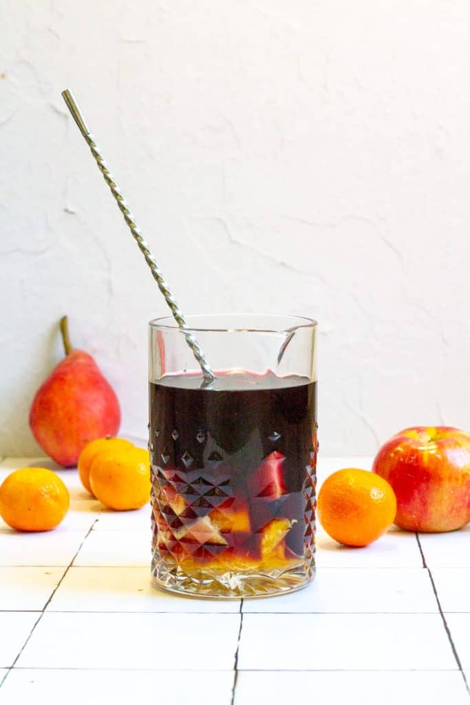 Sangria Pitcher with Fruit + Wine.