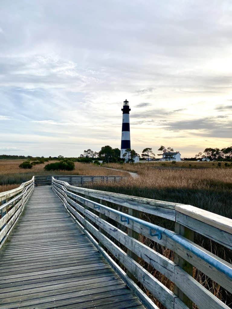 View of Bodie Lighthouse from the Boardwalk.