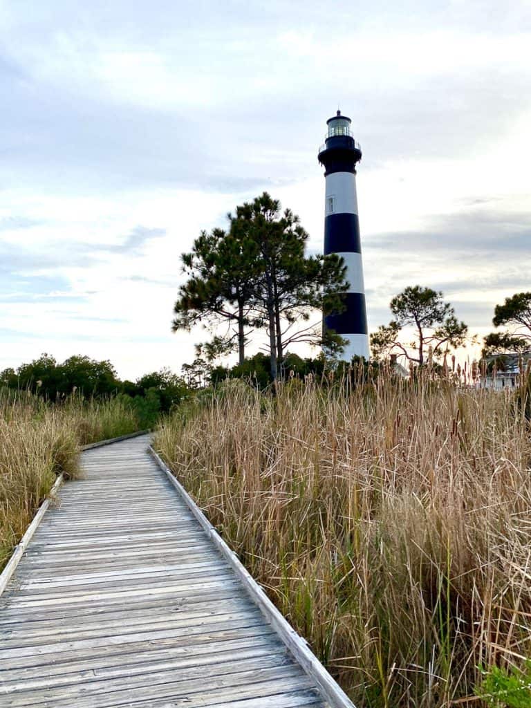 View of Bodie Lighthouse from the Boardwalk.