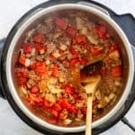 Tomatoes Added to Stew Mix.