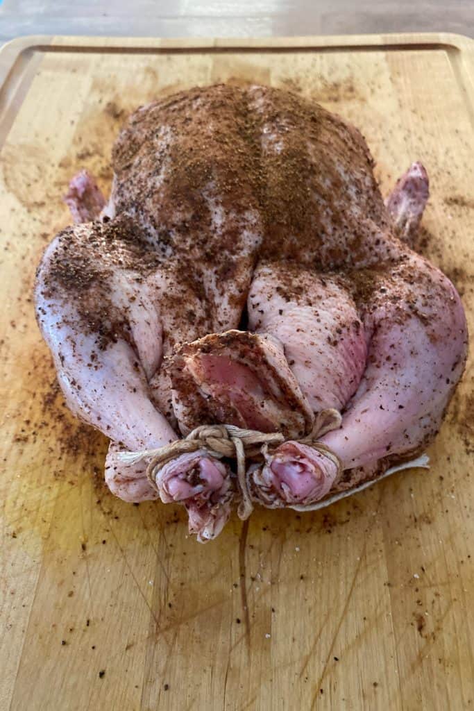duck with the legs tied together.