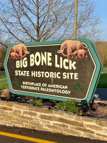 big bone lick state historic site sign.
