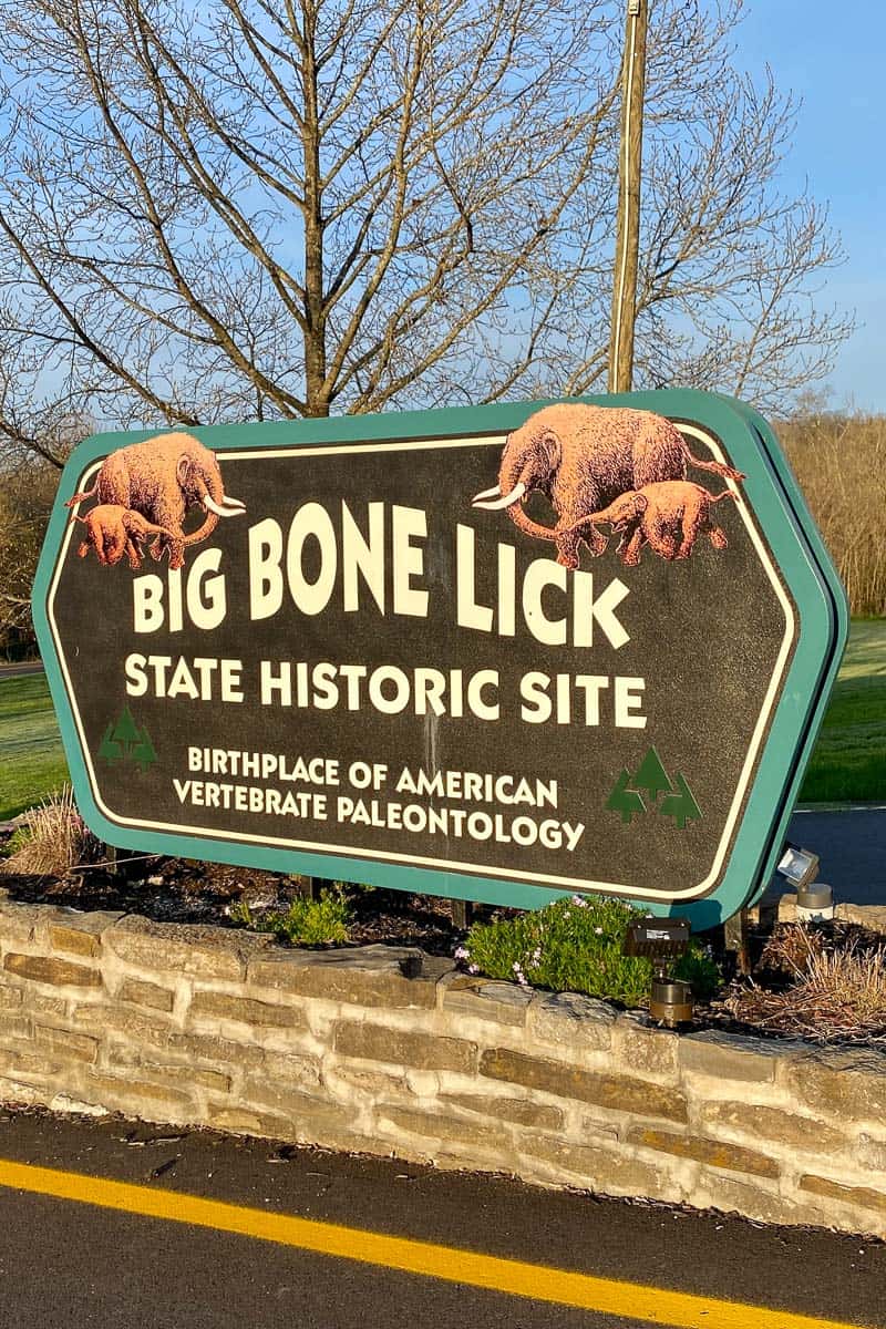 big bone lick state historic site sign.