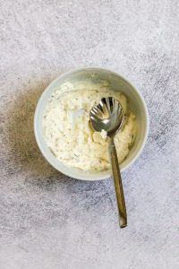 Ricotta mixed with herbs and salt.