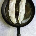 hake in pan.