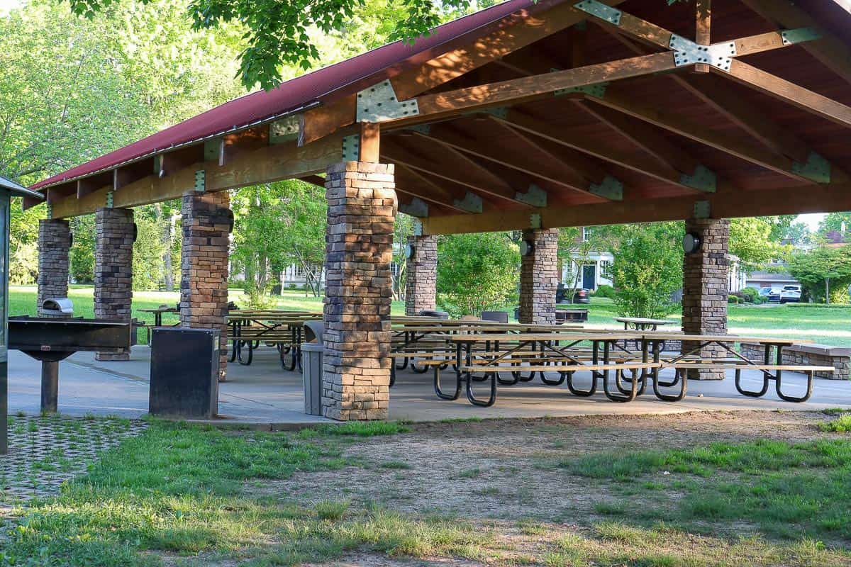 picnic shelter at ritter park.