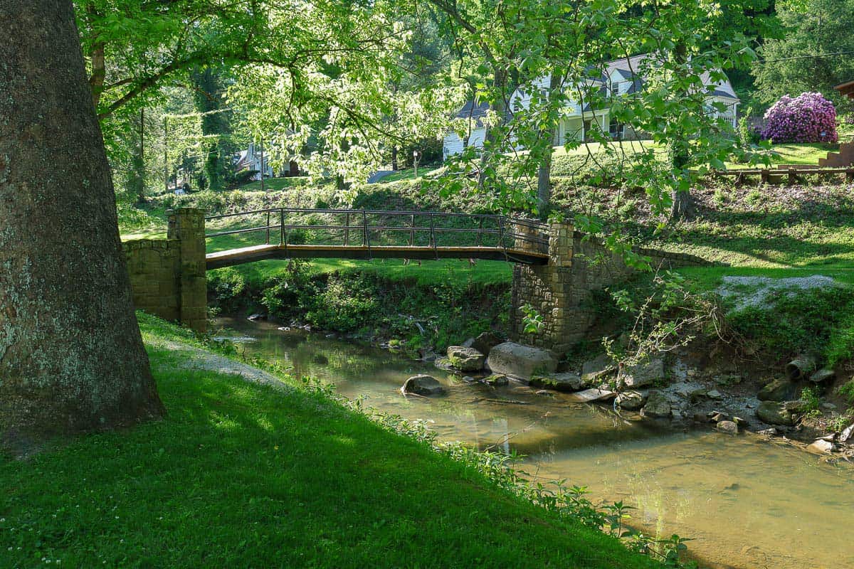 bridge across creek.