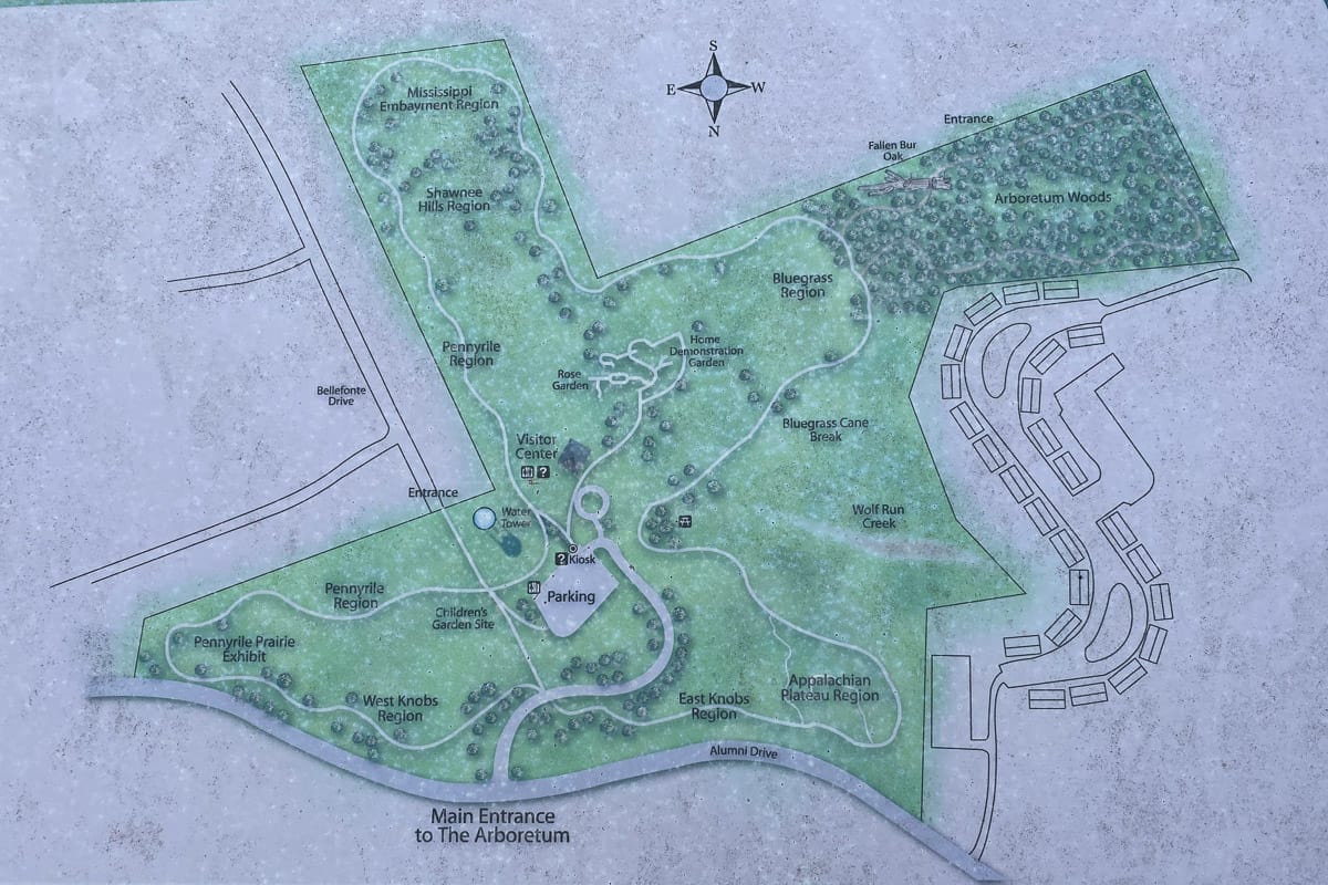 university of kentucky arboretum map.