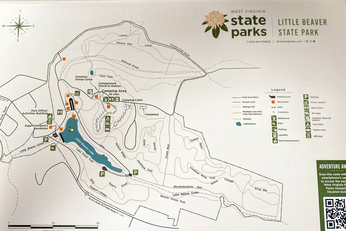 Little Beaver State Park Trail Map.
