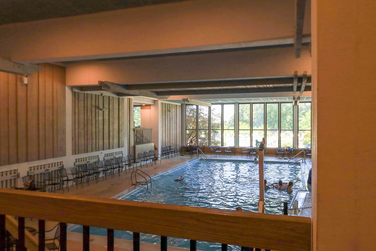 Indoor pool at Shawnee Lodge.