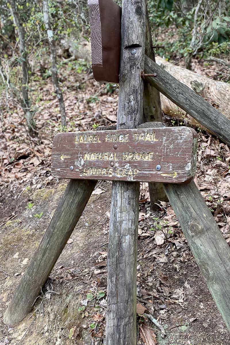 Sign for Laurel Ridge Trail.