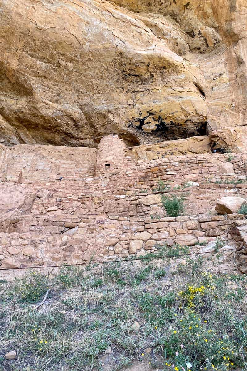 Mortared stone walls at Step House in Mesa Verde.