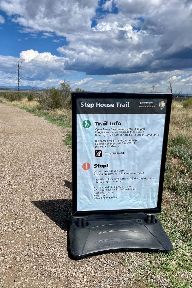 Step House trail info sign.