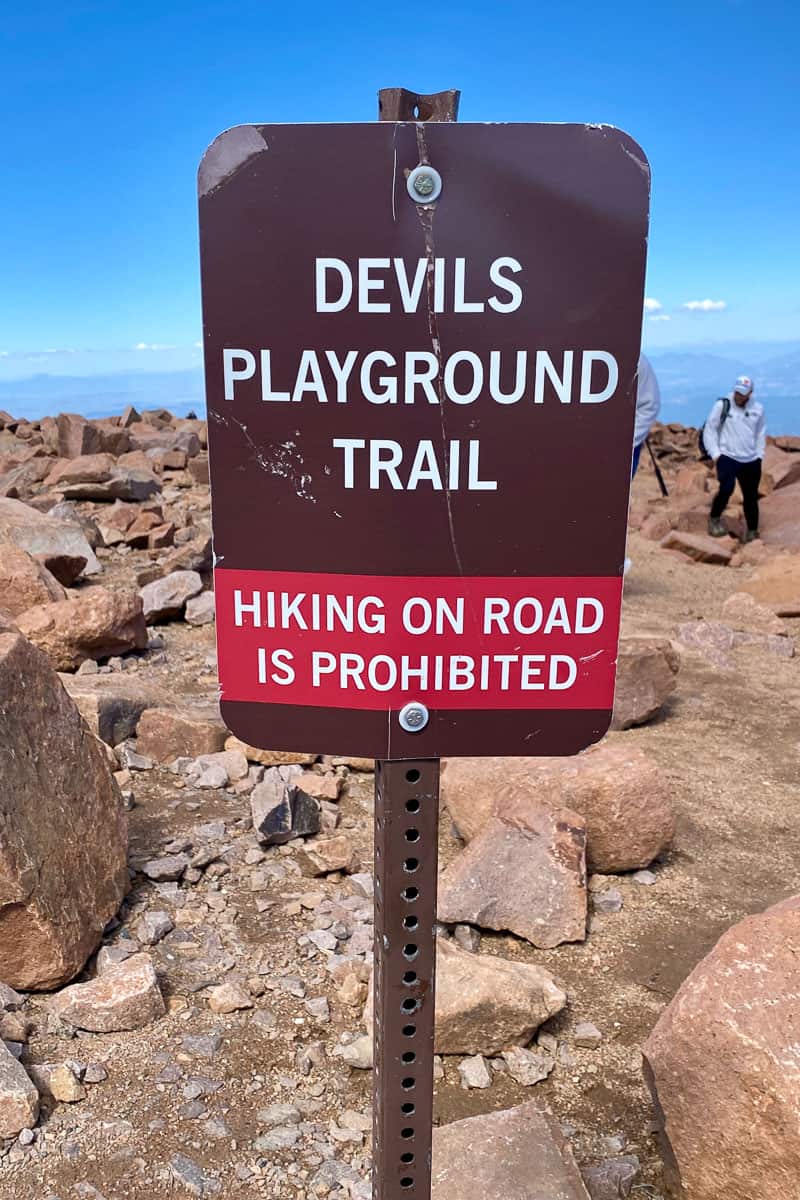 Sign saying "Devils Playground Trail."