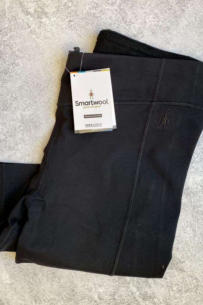 Black Merino wool shorts with a label that says "Smartwool."