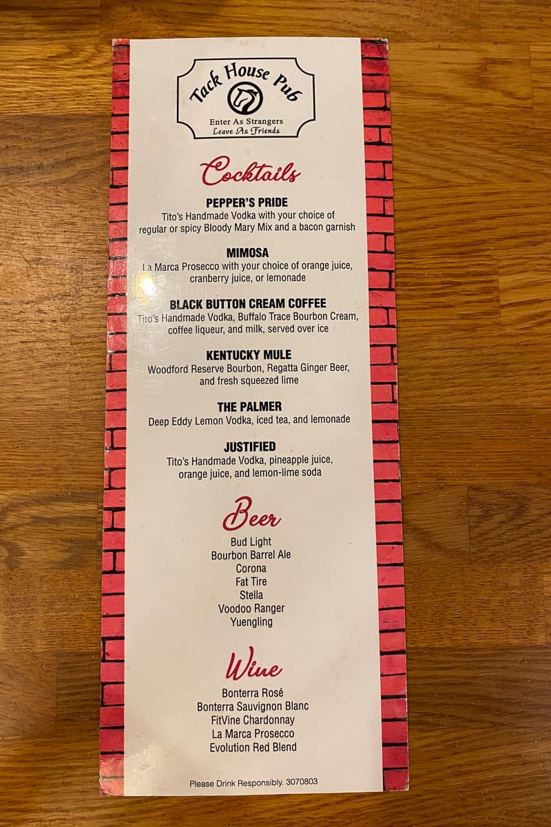 Tack House Pub (Lexington, KY) Champagne Tastes®