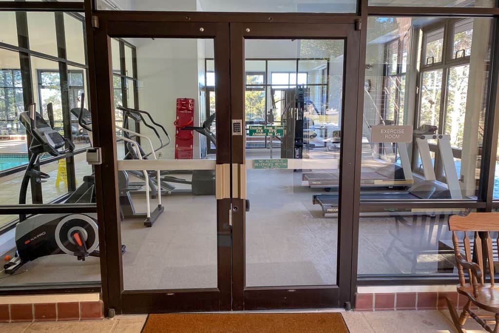 Exercise room at Blackwater Falls Lodge.