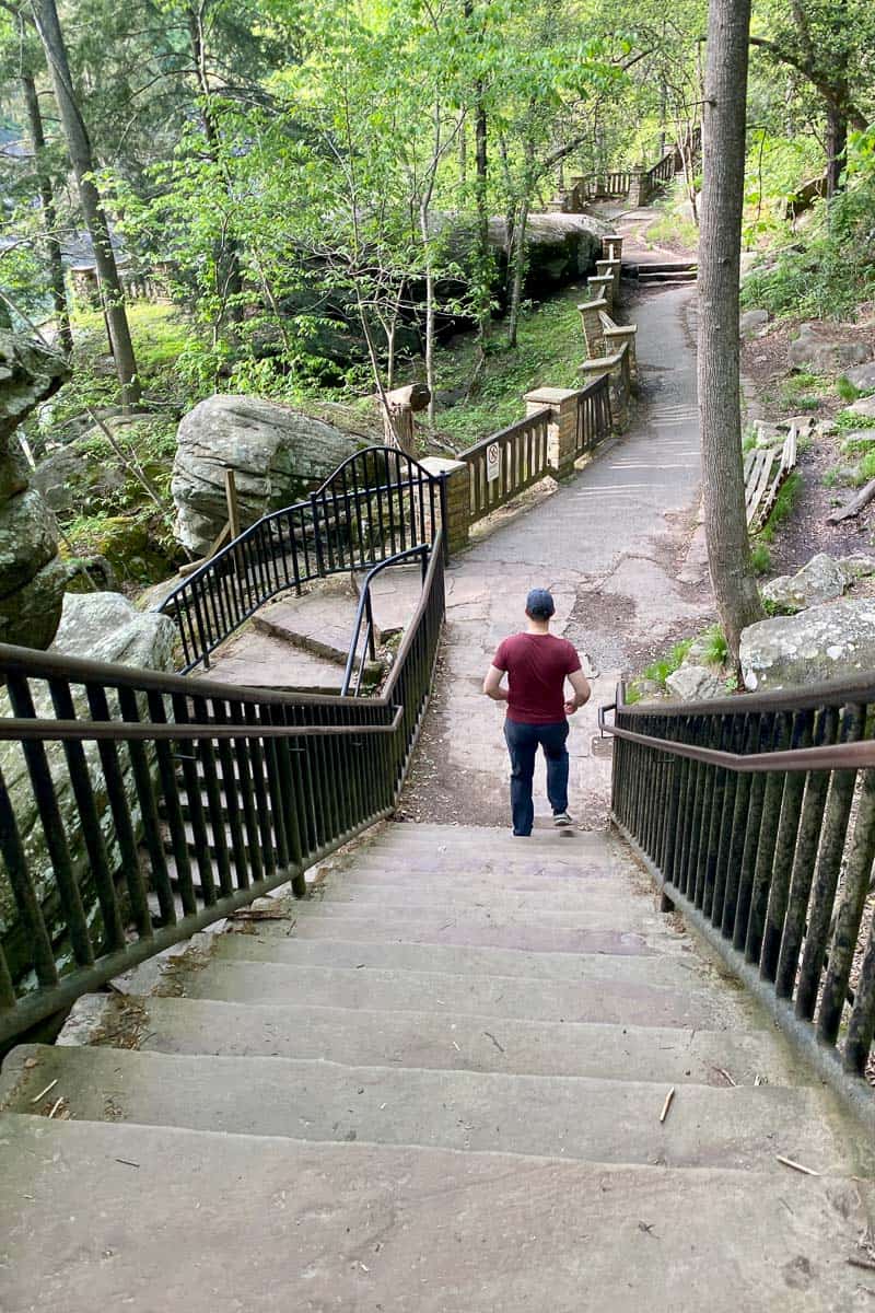 Staircase and walkway leading to Cumberland Falls.