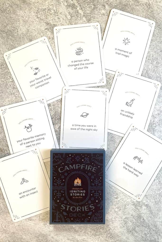 Campfire Stories card deck as a gift for national park lovers.