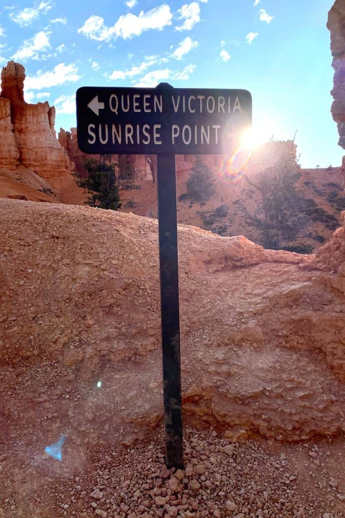 Sign for Queen Victoria Sunrise Point.