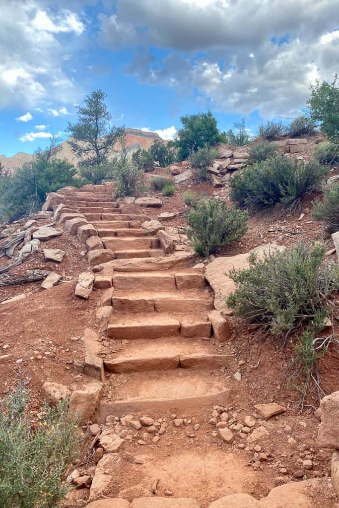Stone steps on Watchman Trail.