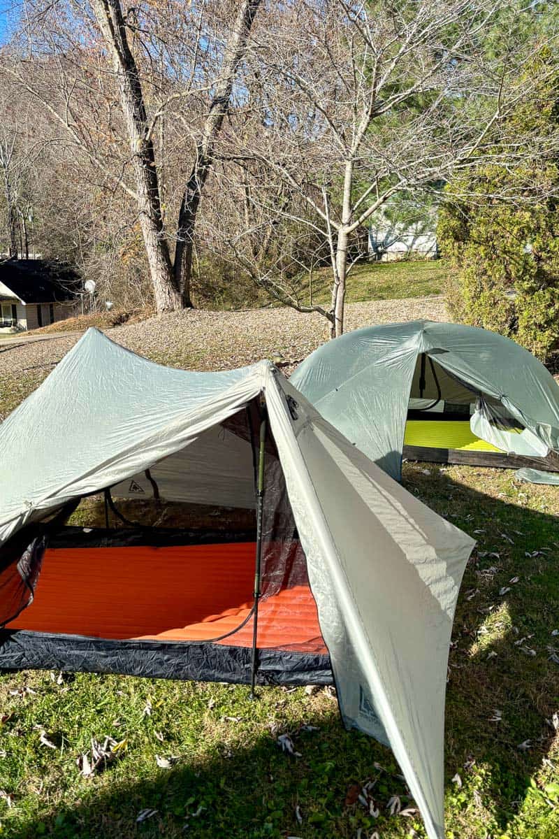 Ultralight Tents Review (X-Mid 2 vs Double Rainbow DW) - Champagne