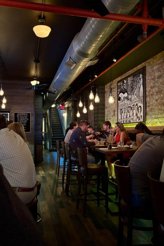 Indoor dining area at Bakersfield.