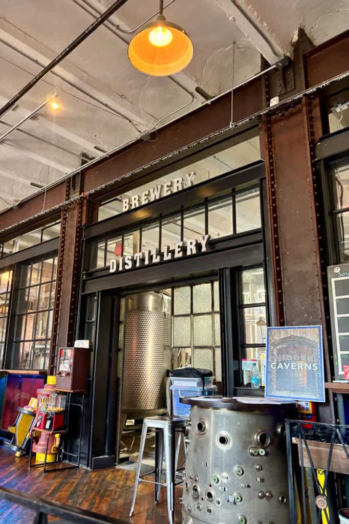 Brewery and distillery entrance.
