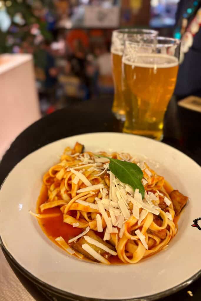 Dish of pasta and cheese.
