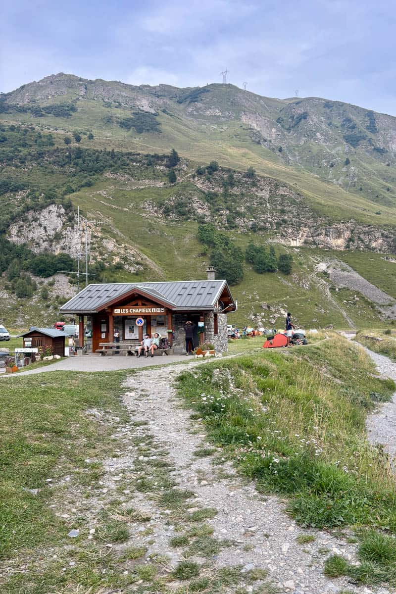Visitor information facility at Les Chapieux camping area.