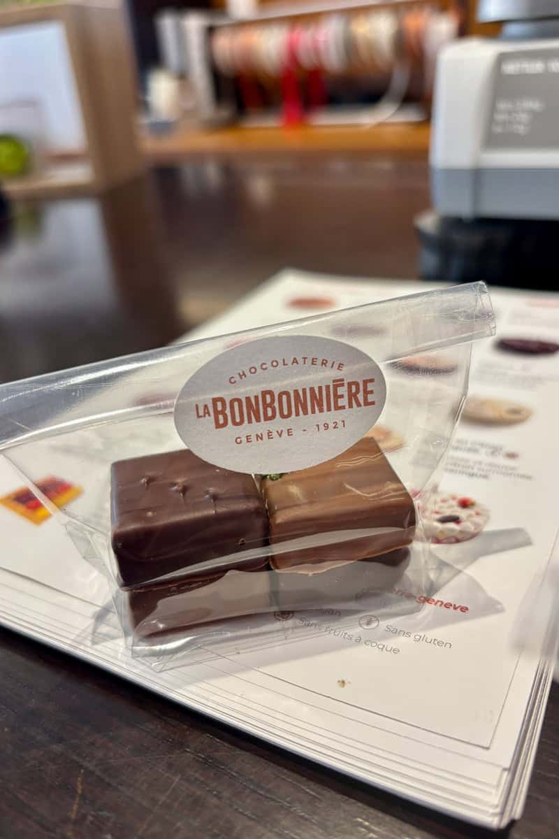 Package of Choco Pass chocolate samples from La Bonbonniere.