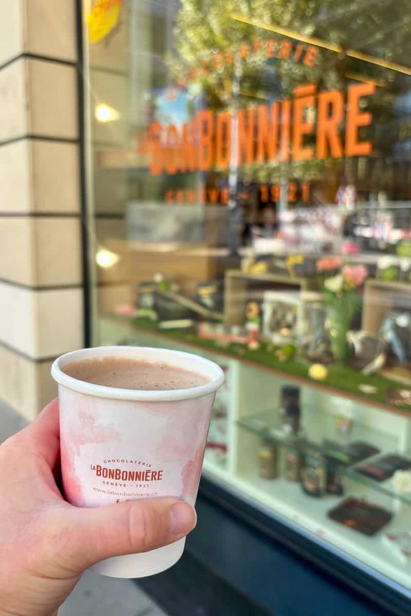 Cup of hot chocolate from La BonBonniere.