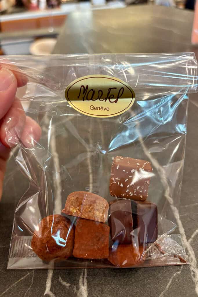 Bag of Choco Pass samples from Martel.