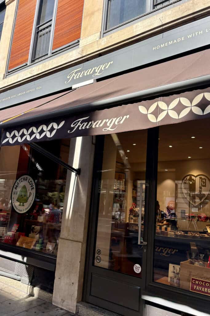 Exterior of Favarger chocolate shop, a Choco Pass participating location.