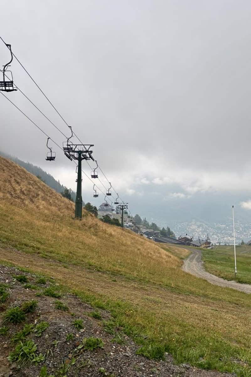 Chairlift from Maison Vielle along Tour du Mont Blanc.