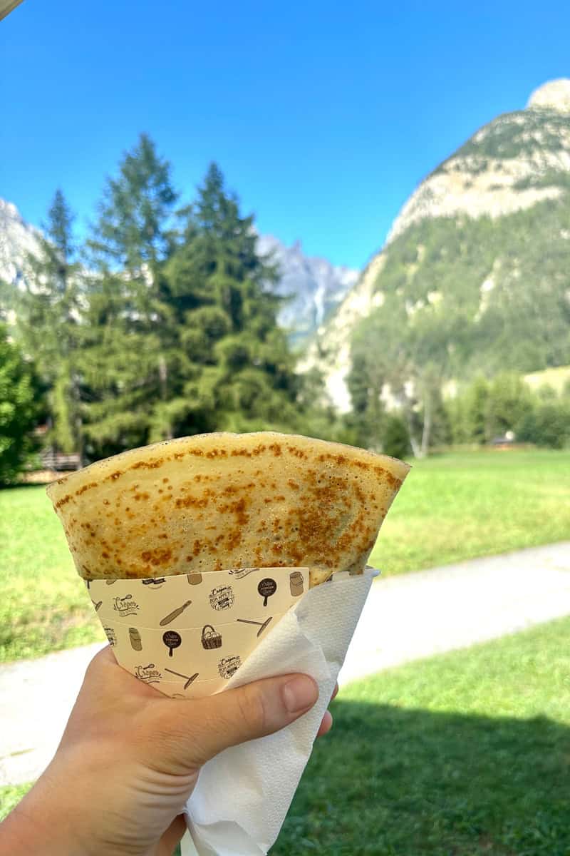 Crepe in paper wrapping.