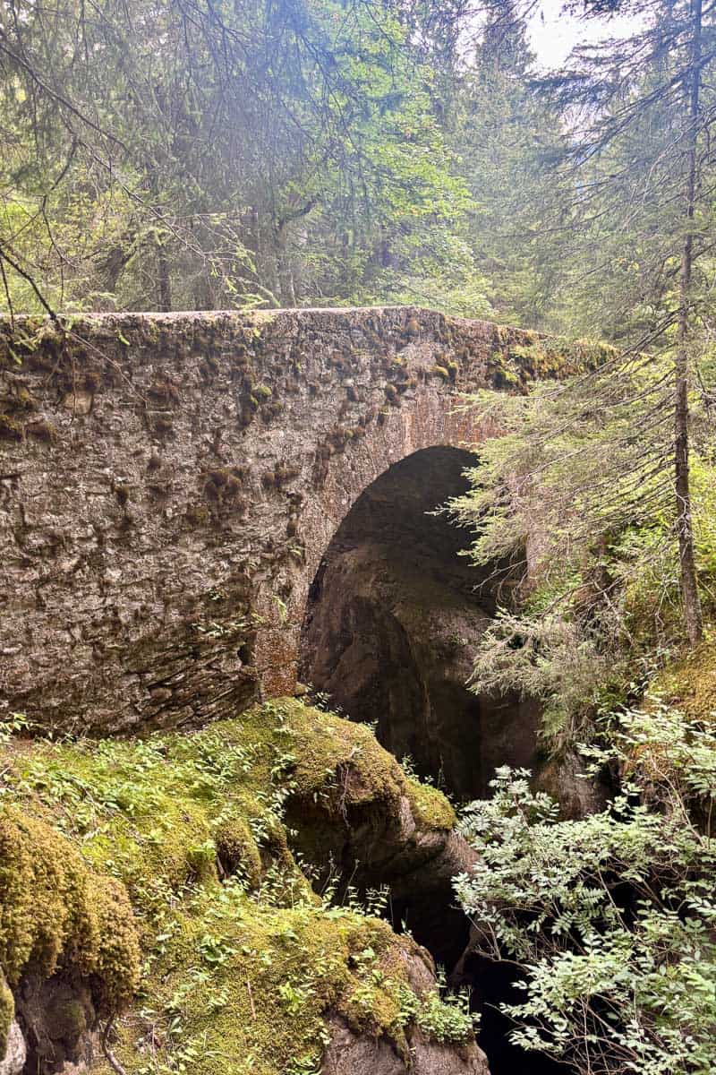 Roman stone bridge on Tour du Mont Blanc Stage 1.