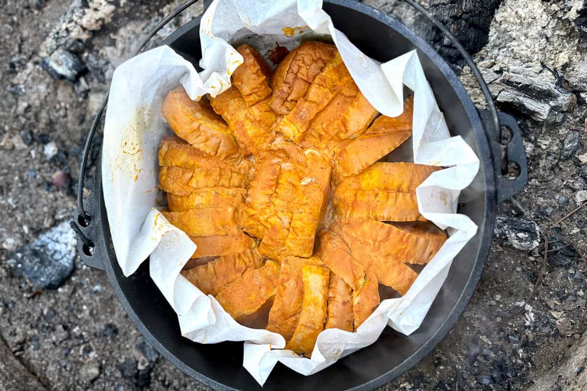 Campfire Baked French Toast - Champagne Tastes®