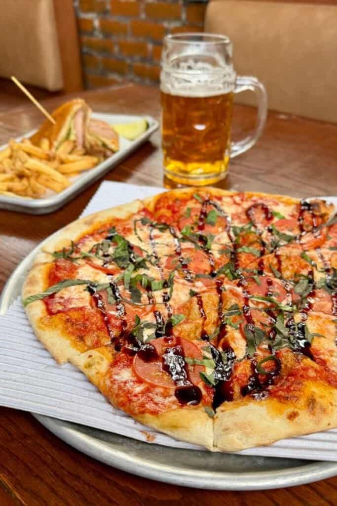 Margherita pizza.