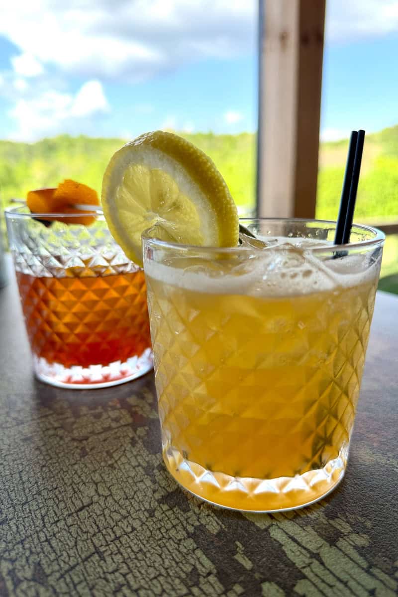 Two cocktails at Redpoint BBQ.