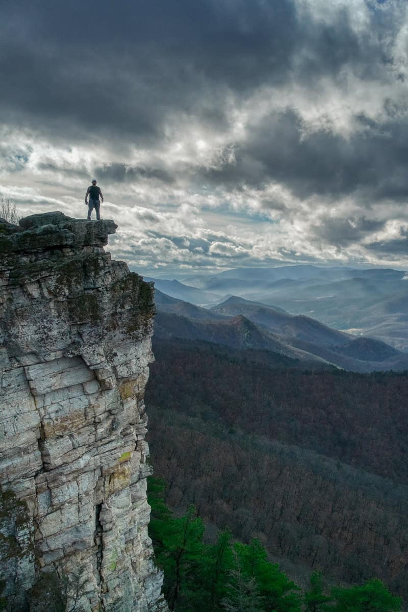 Chimney Top rock formation, a West Virginia hiking highlight.