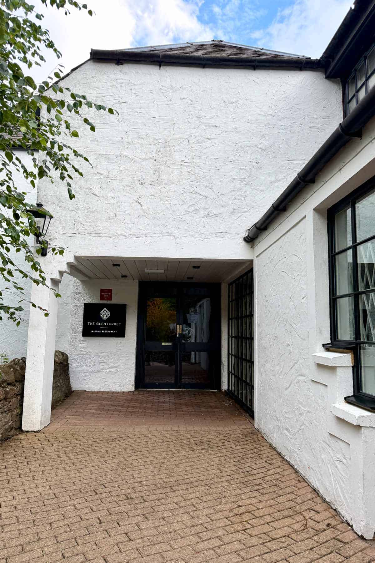 Entrance to Lalique at Glenturret restaurant.